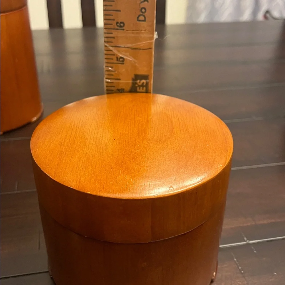 Lauren Ralph Lauren Canister Set of 3 Wood Round Vintage Storage Decoration